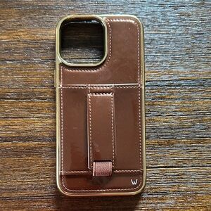 Wallis Brown Leather Phone Case with Kickstand